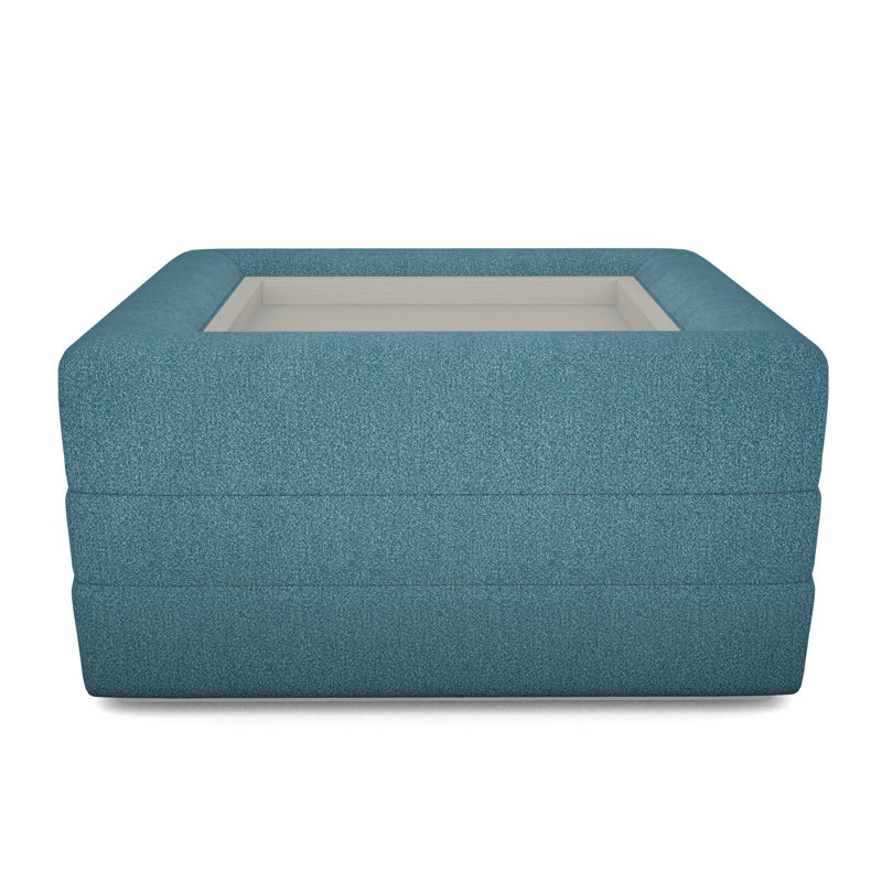 Boyden By Thom Ficilia Square Ottoman, Ian Lagoon, Wrenn