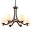 Lustre à intensité variable en acier 6 lumières / lustre traditionnel-123768354