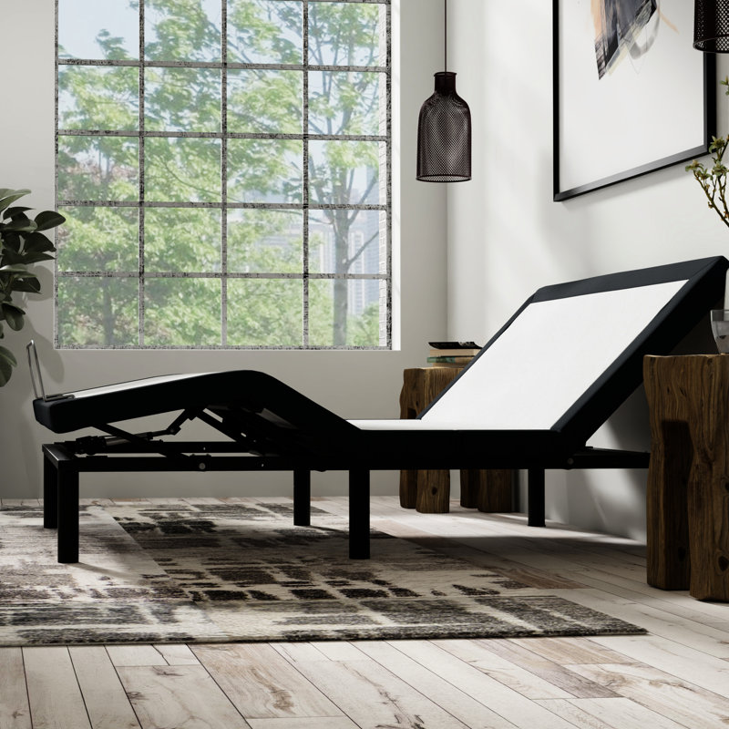 Base de lit grand ajustable avec massages, chargeurs, lampe de massage à intensité zéro
