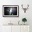 Hummingbird Bird in Flight in Abstract - Picture Frame Painting Print on MDF-55763876-55763871