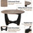 Rustic Farmhouse Coffee Table with Crisscross Base, French Country Round Accent Table