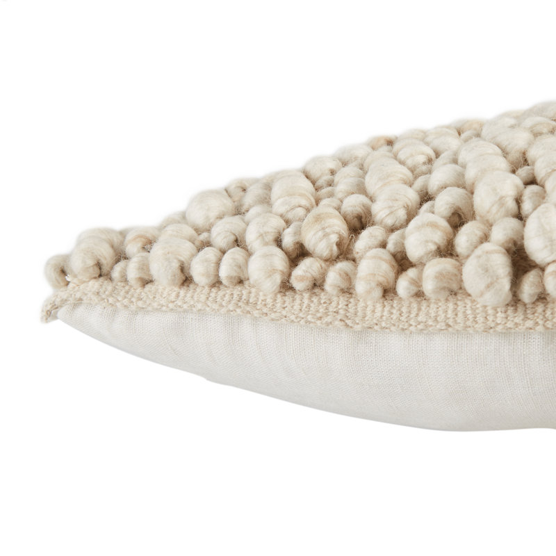 Housse et insert de coussin décoratif Upson, Beige, Housse de coussin seulement - sans insert