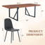 Ensemble de table de salle à manger en bois 87 po avec chaise rembourrée en cuir PU-115951197-116180492