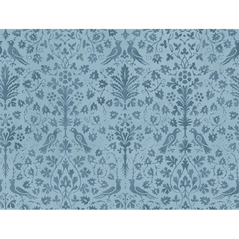 Yuki Osada Damask Wallpaper Double Roll, Blue
