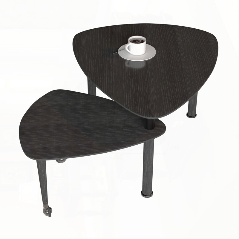 Table basse rotative à 360 ° avec 37,4 po x 30,7 po, Plateau noir / base noire