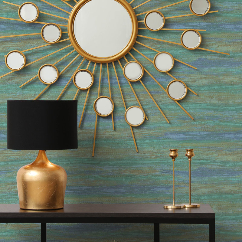 Energy Collection Grasscloth Effect Matte Wallpaper Roll, Green