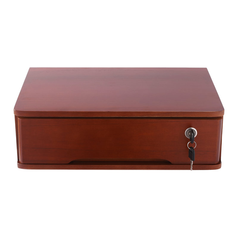 Mercedi Solid Wood Desk Organizer, Brown
