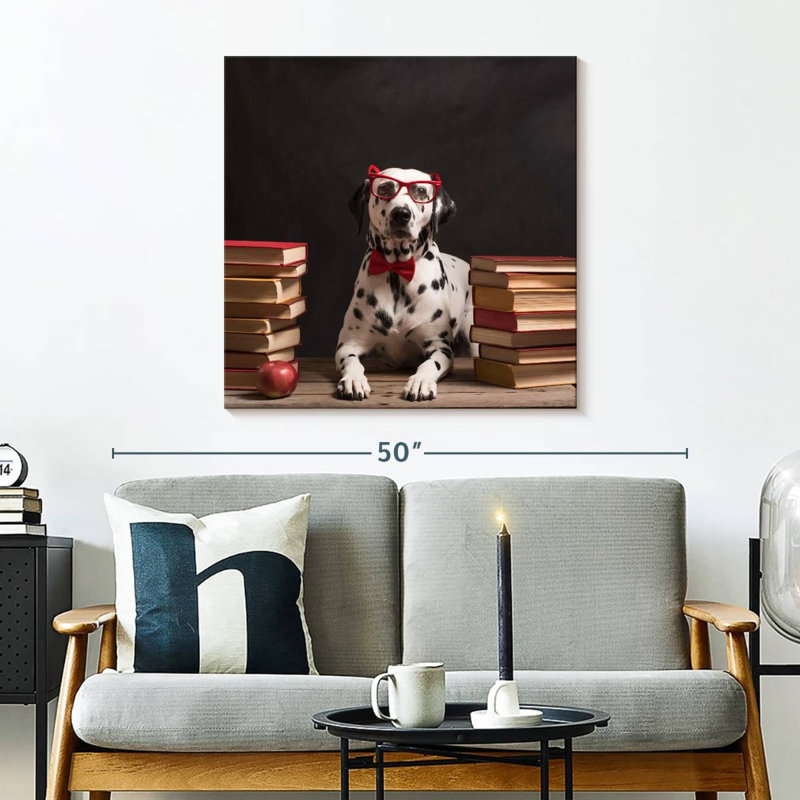 Brampt Dalmatian Librarian, 30" H x 30" W