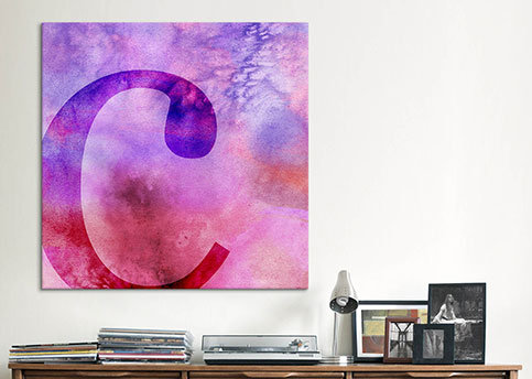 Art textuel sur toile, c, H 12 po x l 12 po x P 0,75 po
