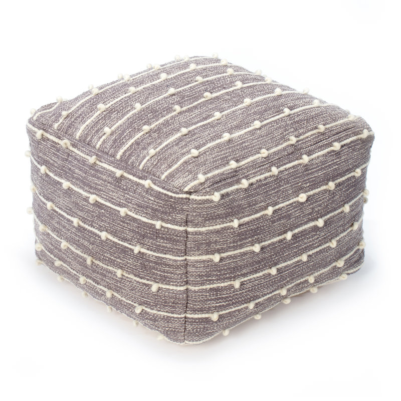 Basilio Upholstered Pouf, Gray