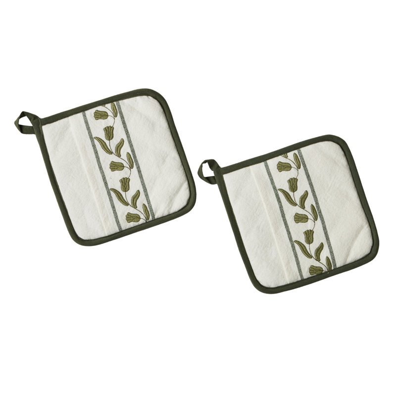 Pot Holder, Tulip, Spruce Green