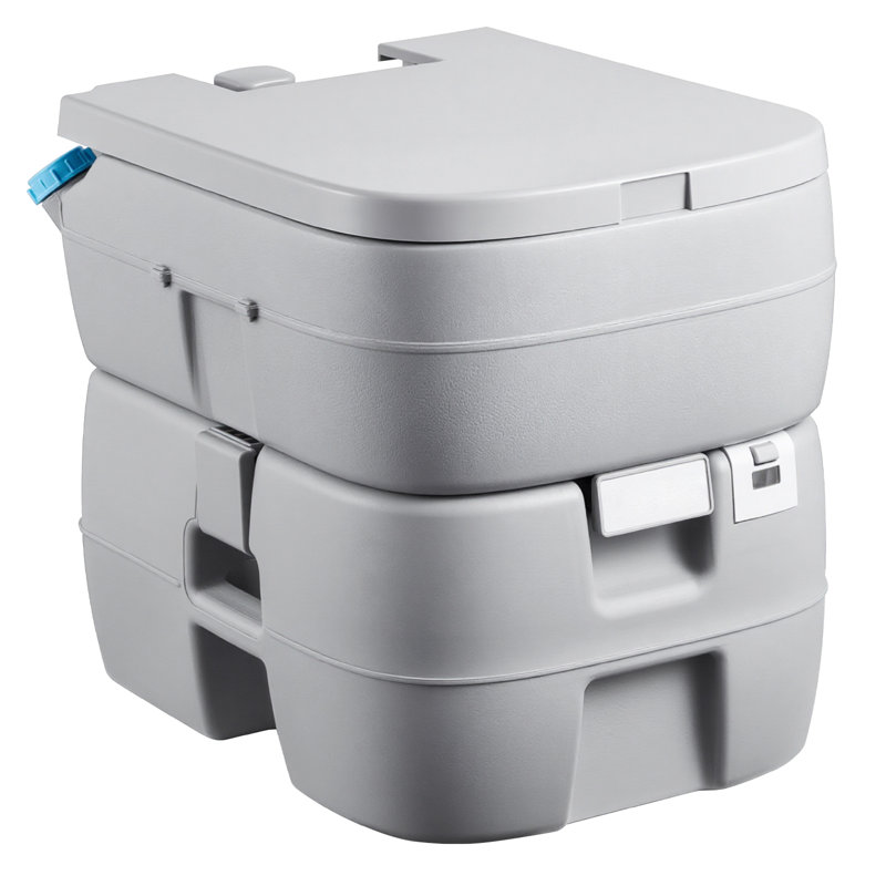 Portable Toilet, 7.9 Gallon Detachable Waste Tank, 200 Flushes, Camping Toilet for Adults, Outdoor Travel Potty with Level Indicator, Suitable for RV Travel, Camping, Hiking, Boating and Trips