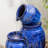 3 Tier Embossed Pattern Ceramic Pots Fountain with Light-243605824-177377052