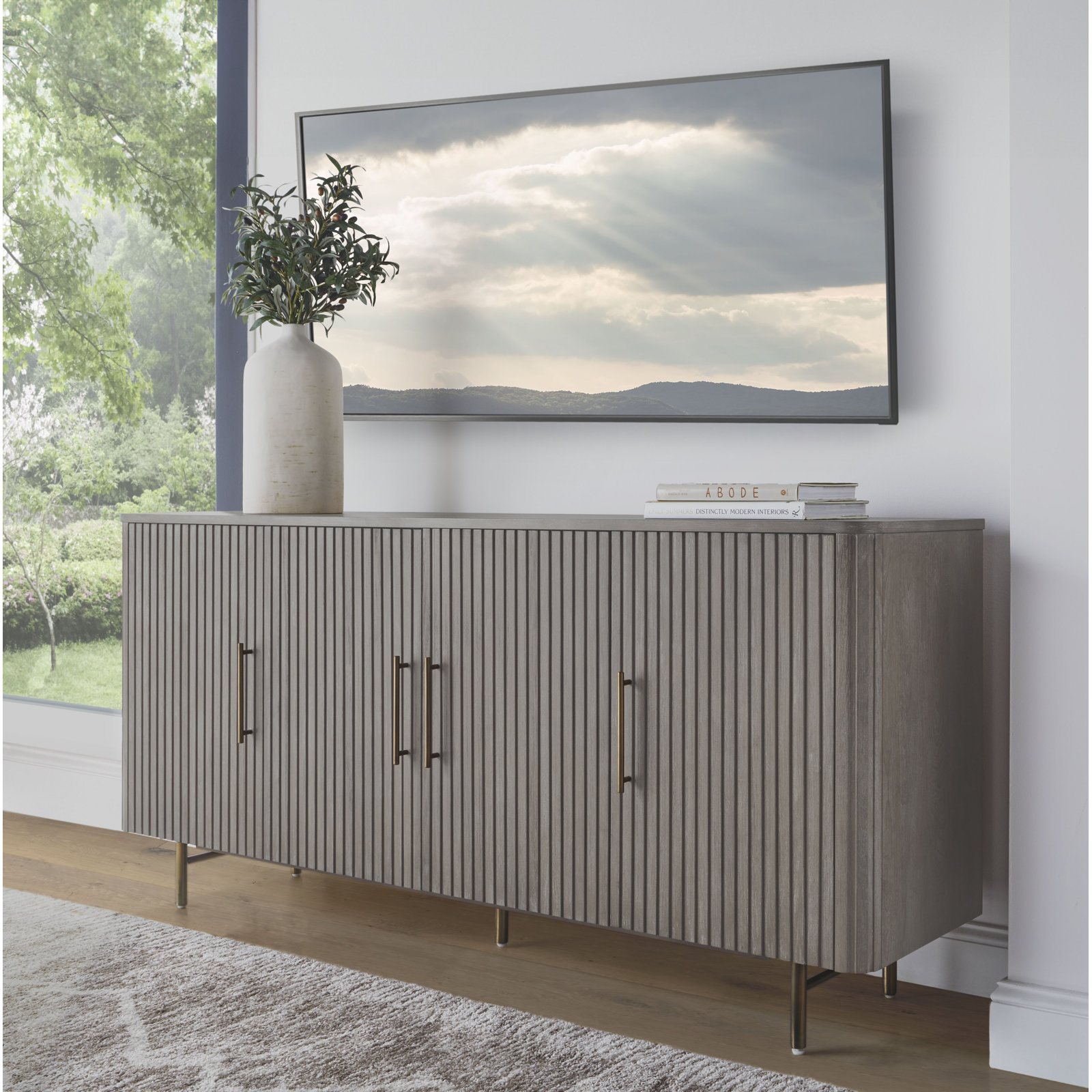 Adona 71 " TV Stand, Gray