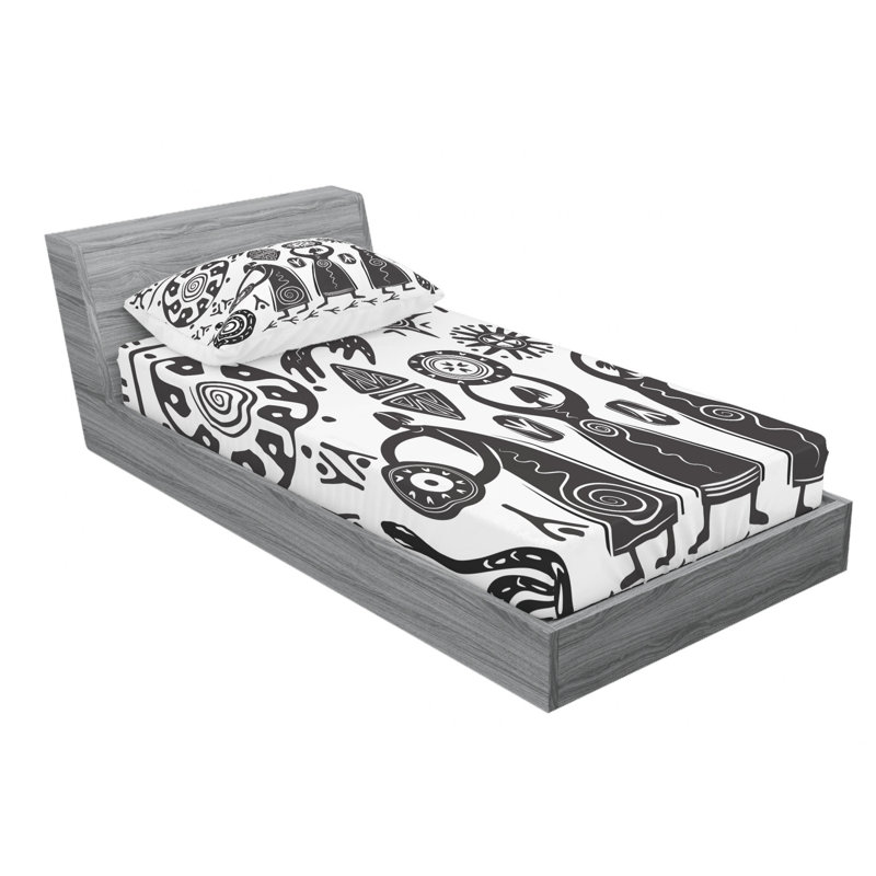 Microfiber Sheet Set, Twin Sheet Set with Fitted Sheet
