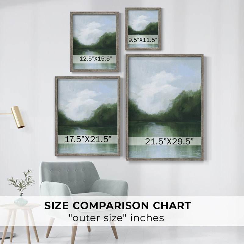 «Mossy Reflections II», reproduction encadrée - bois massif, H 11 po x l 9 po