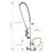 Commercial Triple Handle Wall Mount 47. Pull Down Sprayer Kitchen Faucet