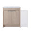 Meuble-lavabo autoportant de 42 po avec lavabo en céramique et armoires de rangement, porte à fermeture en douceur, armoire combinée 02430 + 0312, ensemble KD-130632255-130632251