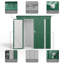 Remise de rangement verticale en métal l 6 pi x P 4 pi-97566636