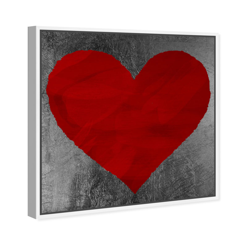 «Forever in Love Hearts», impression sur toile, Toile encadrée, H 20 po x l 20 po, Blanc