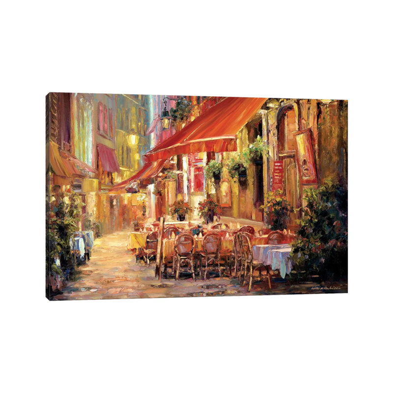Café In Light by Haixia Liu - Wrapped Canvas Painting, 101.6 cm H x 66.04 cm W x 3.175 cm D
