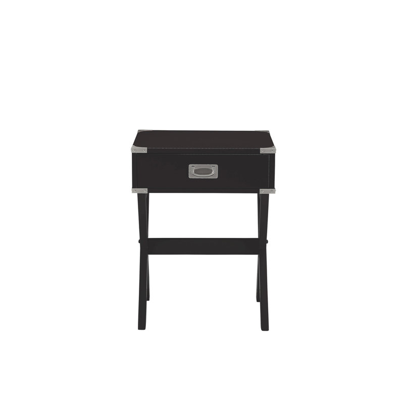Table d'appoint noire avec attrait et fonctionnalité modernes, Black
