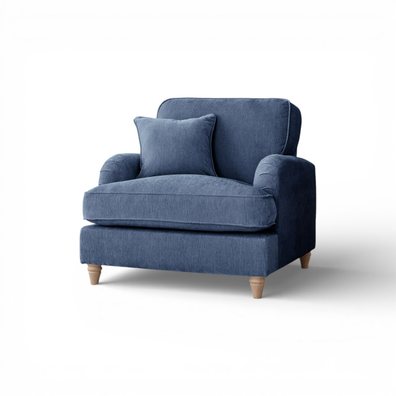Galilee Upholstered Armchair, Navy