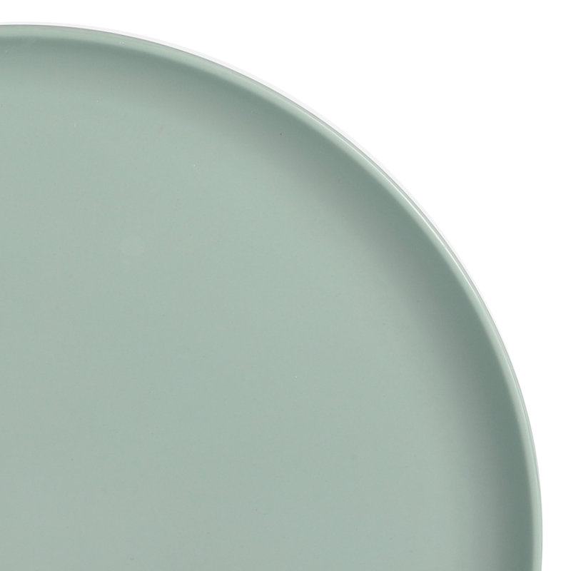 Gibson Home Canyon Crest 12-Piece Stackable Matte Melamine Dinnerware Set, Sage Green
