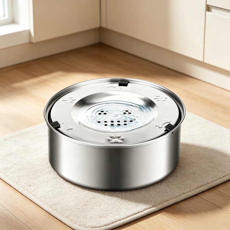 Bouchon d'eau pour chien en acier inoxydable, 0.79Gal