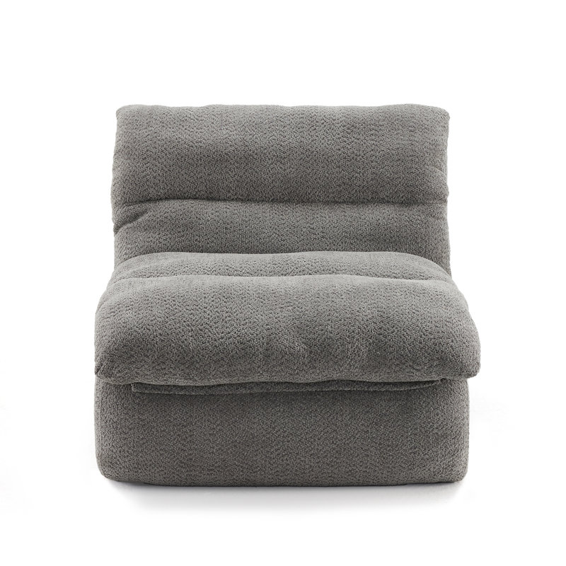 Chaise d'appoint rembourrée Modern, Gris