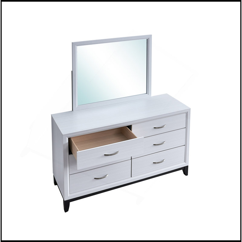 Commode Glasgow G04390-D (miroir non inclus), Blanc