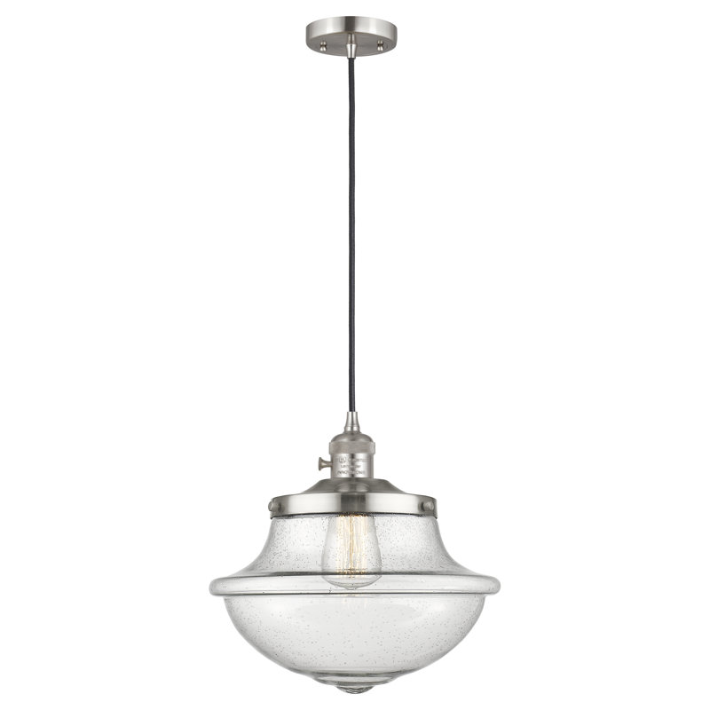 Franklin Restoration - Grourke - Mini-luminaire suspendu à 1 lumière - Interrupteur marche / arrêt - Ampoule non incluse - Abat-jour
