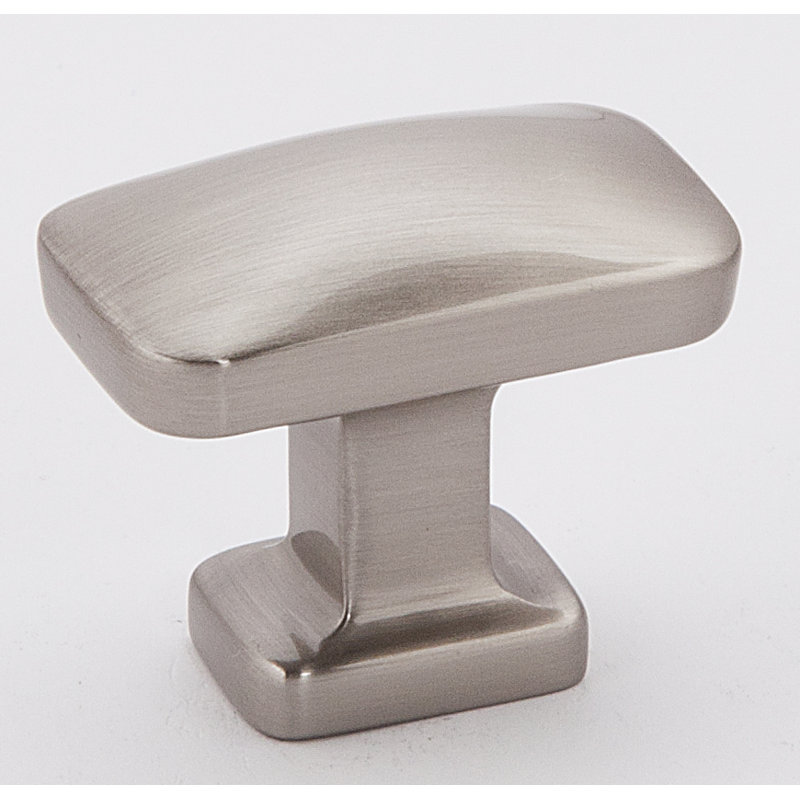 Cloud Rectangular Knob, 1" H x 0.5" W x 1" D, Satin Nickel