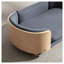 Lit pour chien surélevé de style scandinave avec pieds en bois massif - Petit canapé pour animal de compagnie avec coussin en velours lavable, gris foncé