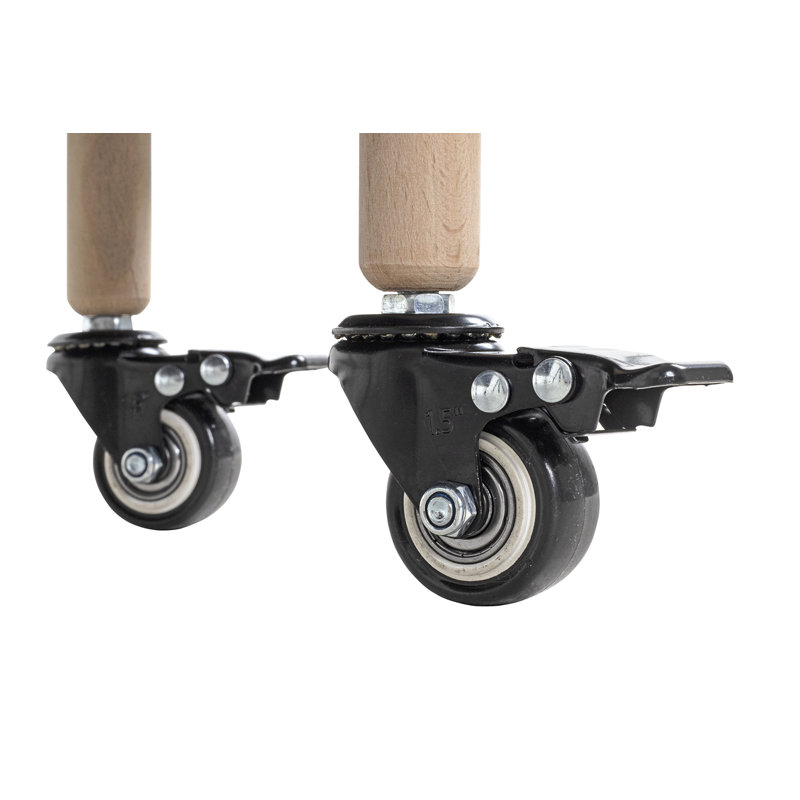 Side table on castors, Black