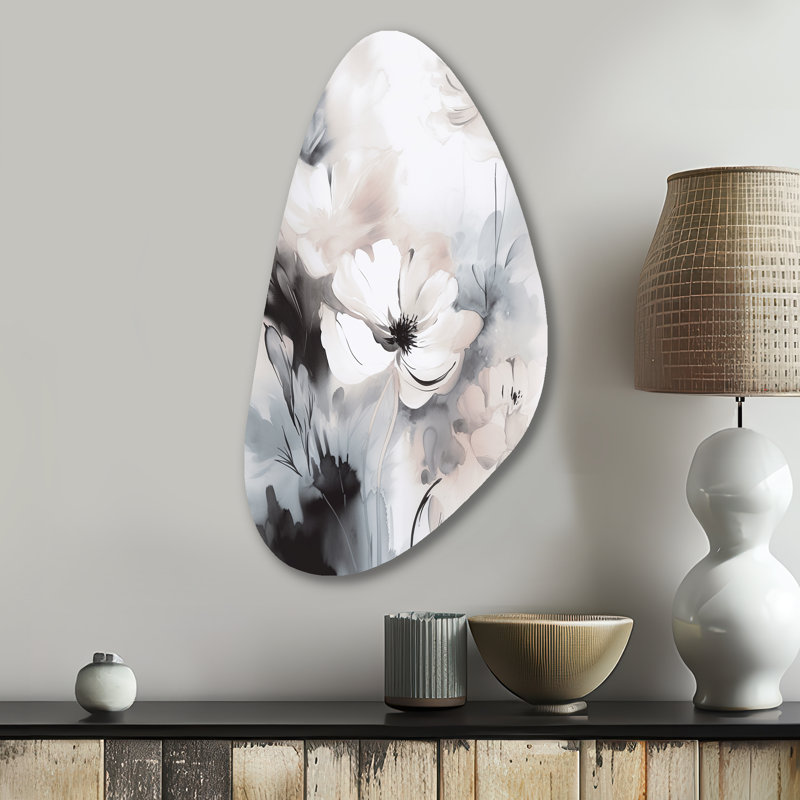 Décoration murale irrégulière rousseau en métal rousseau, H 31 po x l 17 po