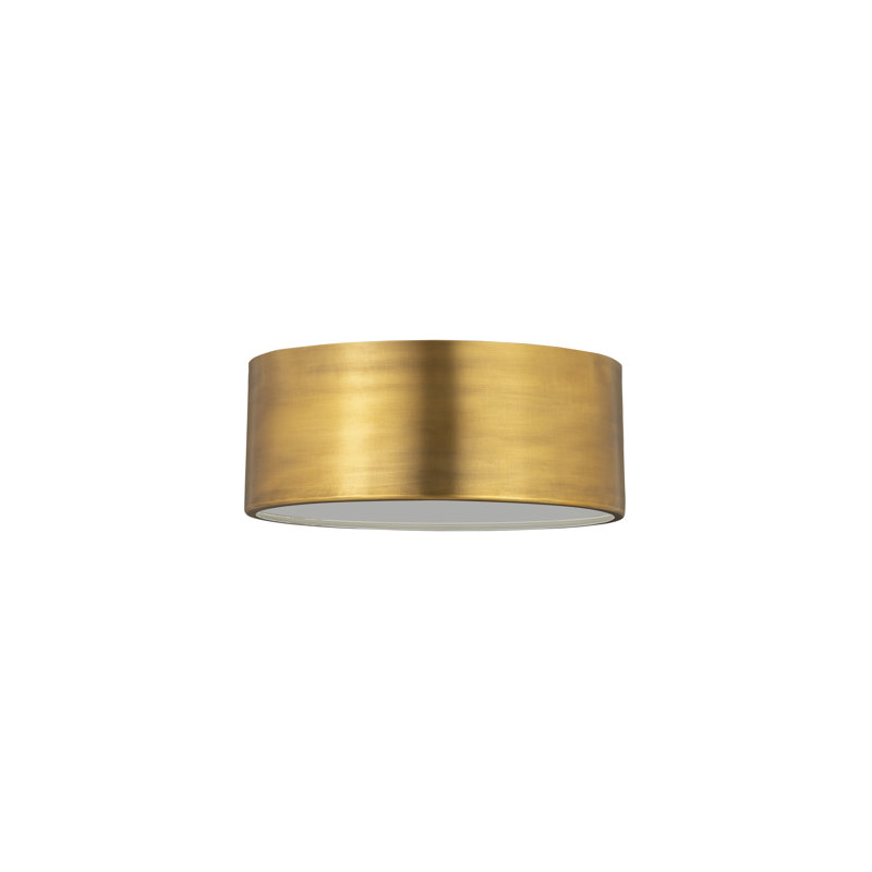 Hadlock Flush Mount, Rubbed Brass