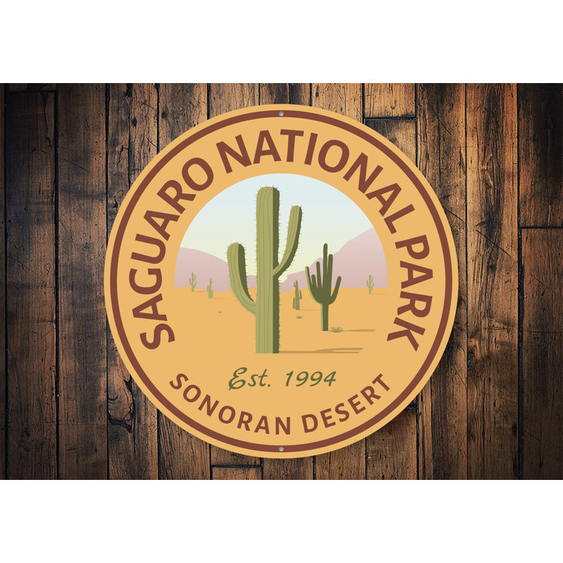 Enseigne en aluminium Saguaro, H 12 po x l 12 po x P 0,04 po