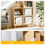Bacs à cubes de rangement blancs de 13 pouces avec façade en cuir et poignées, paniers de rangement pliables pour tablettes, placard et bibliothèque, paquet de 4-1407183542
