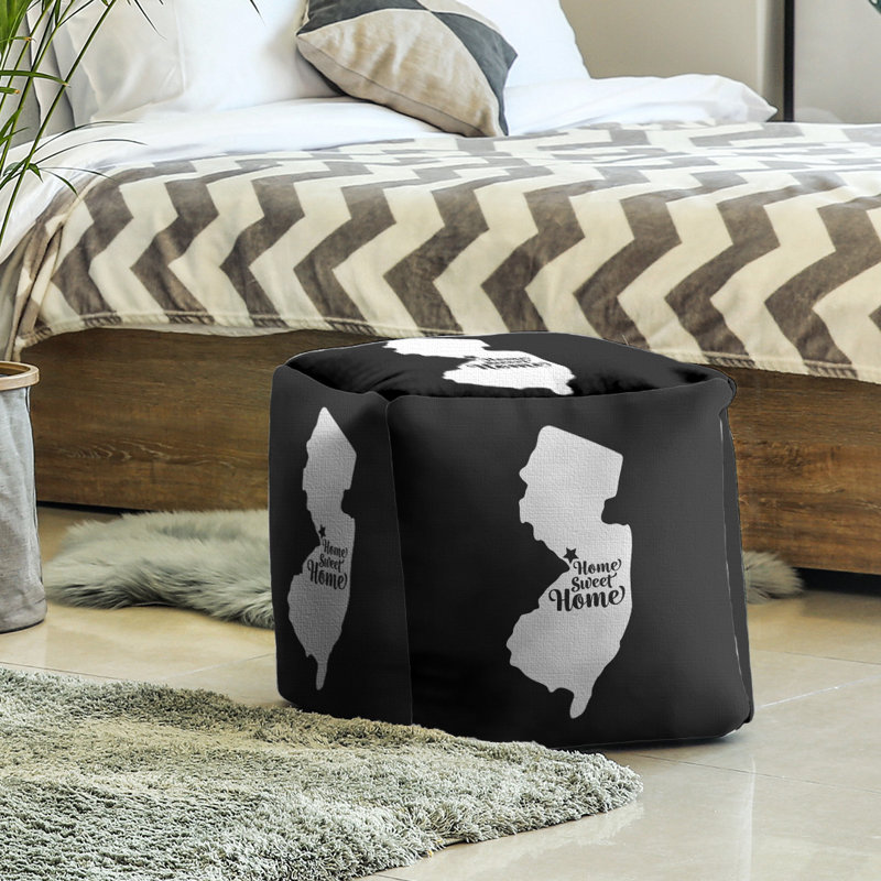 Repose-pieds à cubes trenton the home, Noir