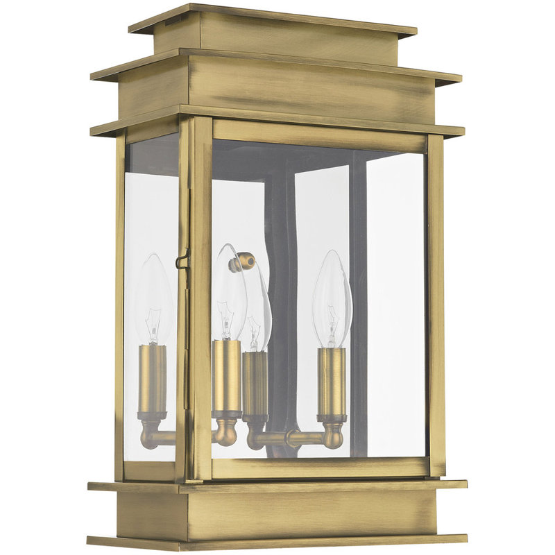 Cortana Wall Light, Antique Brass, 15.25" H x 9.5" W x 9.5" D