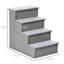 Petit escalier gris pour animaux de compagnie, jusqu'à 22 lb - Coussin pour faciliter et déplacer les escaliers, facilite la mobilité et le confort