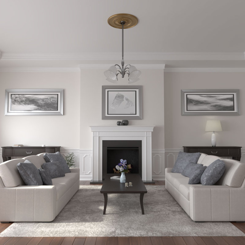 Médaillon Endurathane Wigan pour plafond, DO 29 3/4 po x P 1 1/2 po, Or pâle