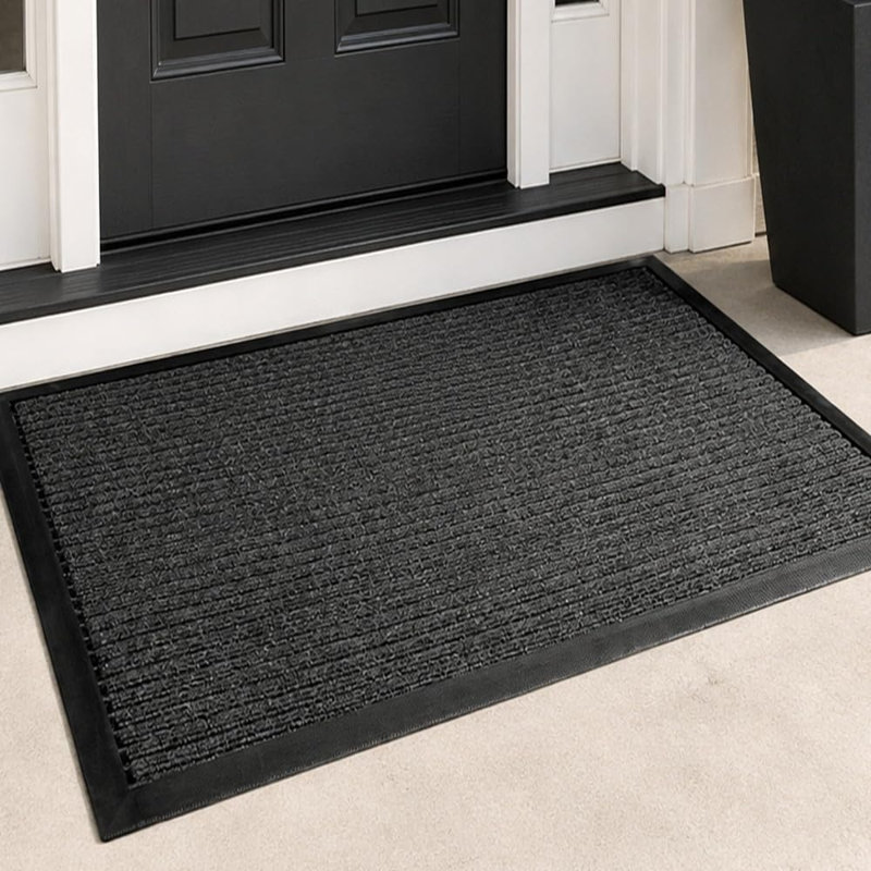 Tapis de porte à nervures pour l'intérieur et l'extérieur