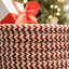 Panier de Noël tissé Vixen Zig-Zag - rouge canne de bonbon-361357466