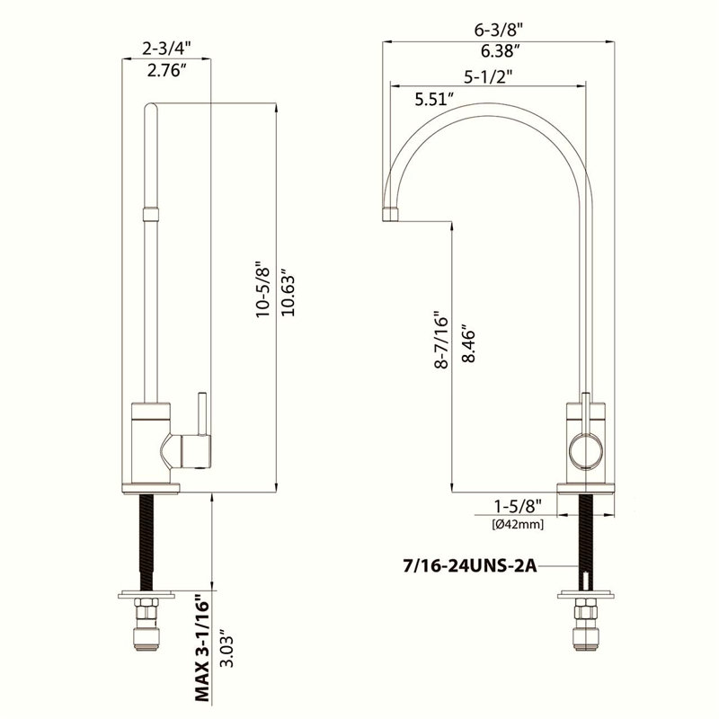 INLE Kitchen Faucet, Matte Black