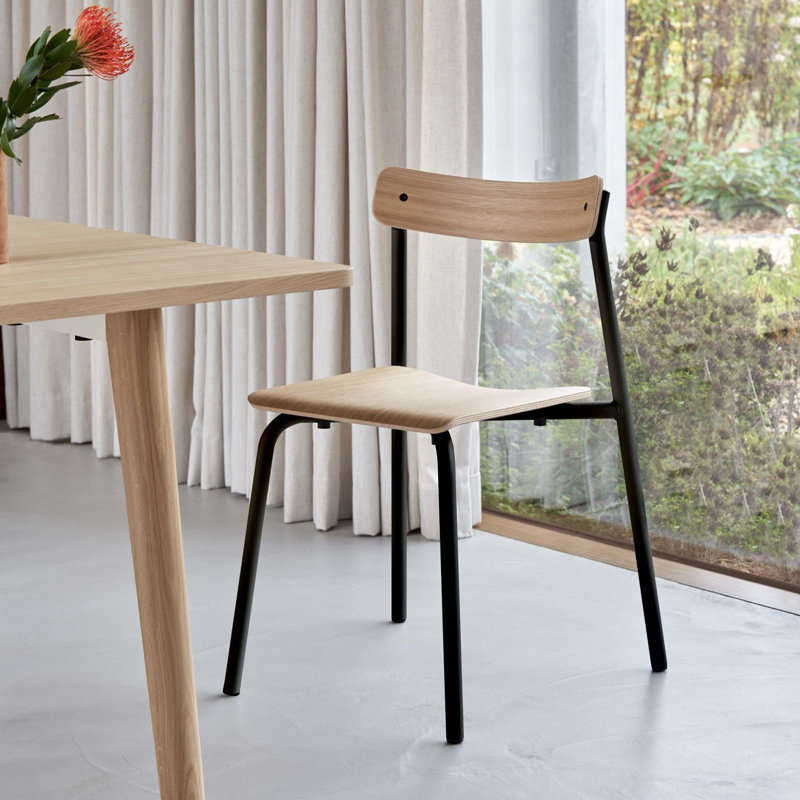 Etude Dining Side Chair, Graphite Black