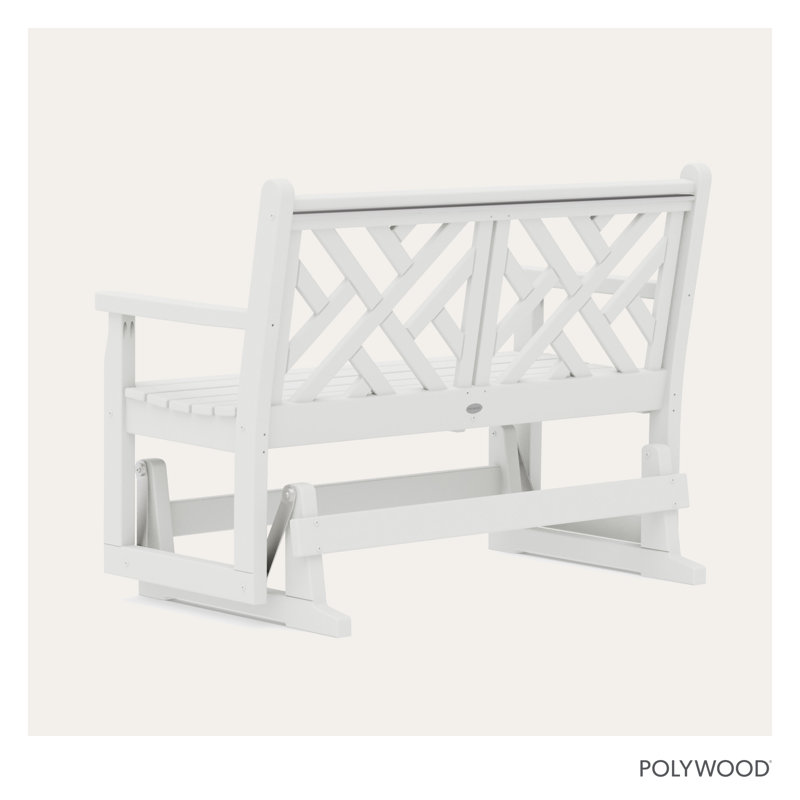 POLYWOOD Chippendale 48" Glider, White