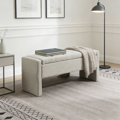 Modern Bed End Bench with Storage