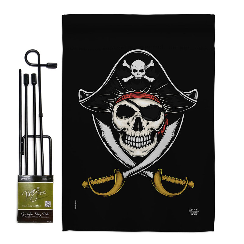 Ensemble de drapeaux en polyester 19 x 13 po Pirates